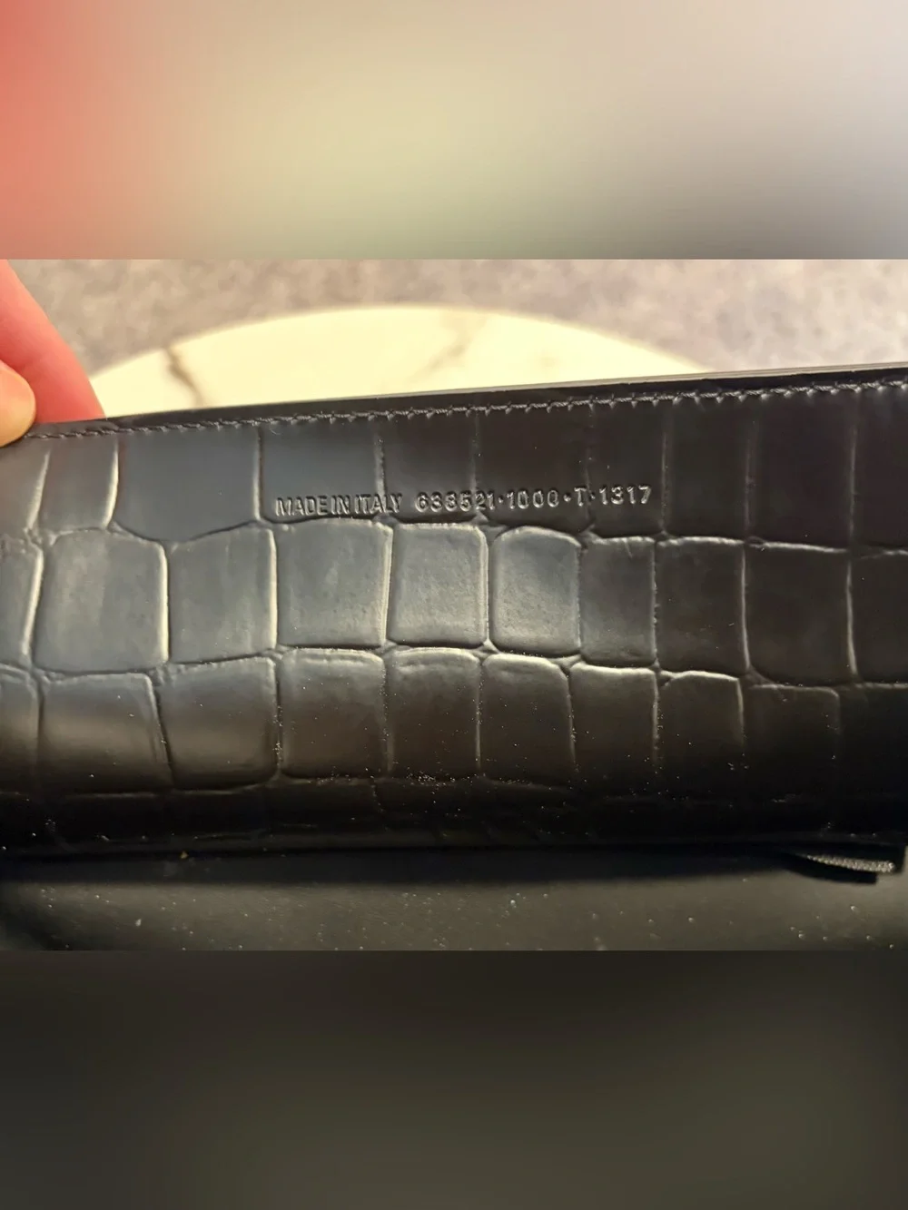 Balenciaga Black Croc-Embossed Leather Satchel with Top Handles